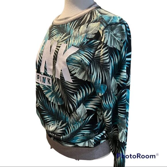 PINK LIMITED  EDITION Black Green & White Sweatshirt Size XS/TP - Picture 4 of 7